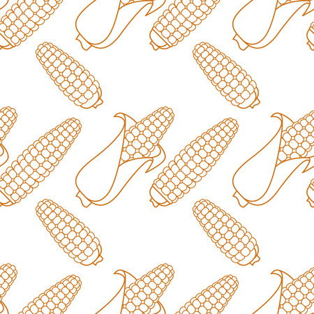 Seamless pattern with corn Vector backgroundのイラスト素材