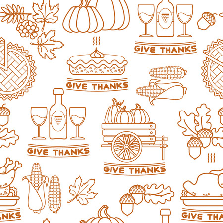 Thanksgiving Holiday pattern.のイラスト素材