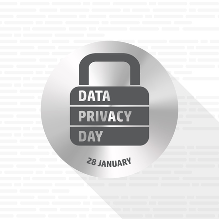 Data Privacy Day. Vector lock sign.のイラスト素材
