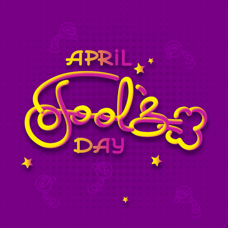 April fools day colorful greeting card.のイラスト素材
