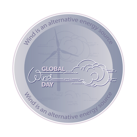 Global Wind Day vector illustration.のイラスト素材