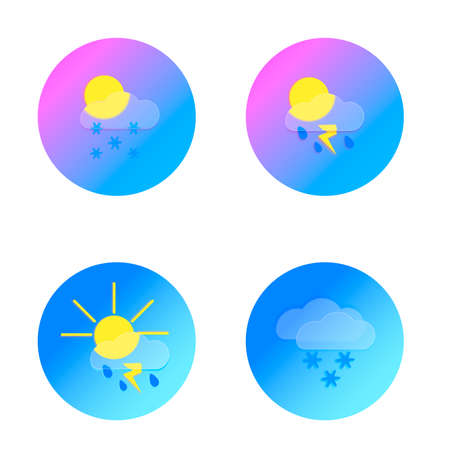 weather icons glass-effect