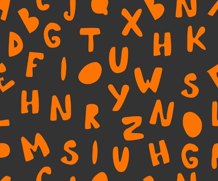 Digital alphabet seamless patternのイラスト素材