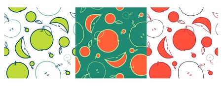 Apple pie. Hand drawn vector illustrationのイラスト素材