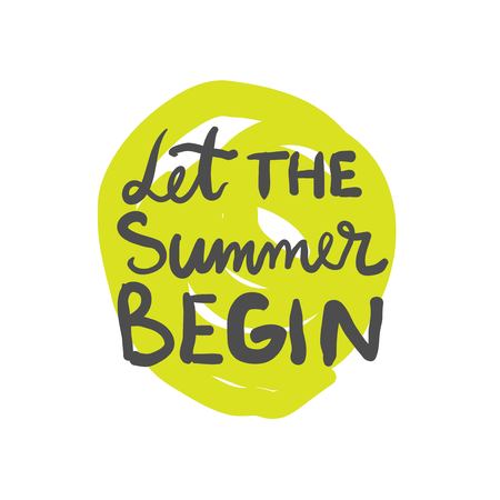 Summer hand lettering design quote. Vector illustration.のイラスト素材
