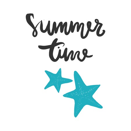 Summer hand lettering design quote. Vector illustration.のイラスト素材