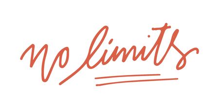 No fear. No limits. Hand lettering and custom typography for your designs: t-shirts, bags, for posters,のイラスト素材