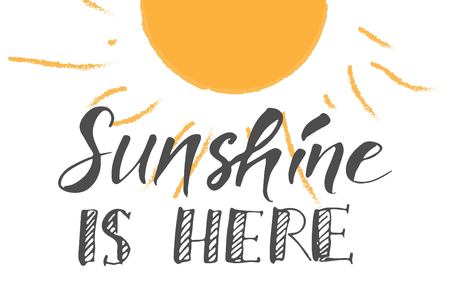 Sunshine hand lettering quotes for youのイラスト素材