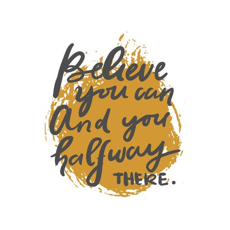 Quotes for fitness, hand lettering and custom typography.のイラスト素材