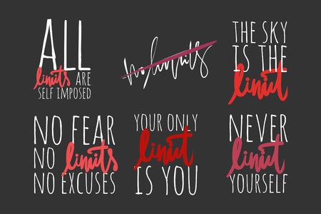 No fear. No limits. No regrets  Hand lettering and custom typography for your designs: t-shirts,...