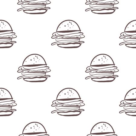 Fast food pattern.のイラスト素材