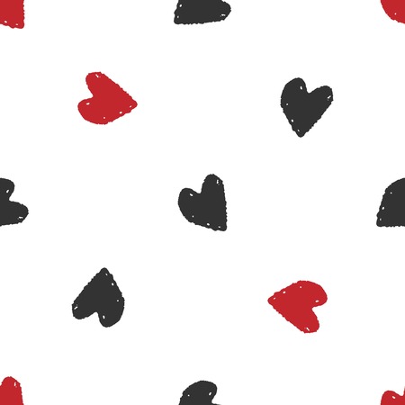 Abstract doodle heart pattern.のイラスト素材