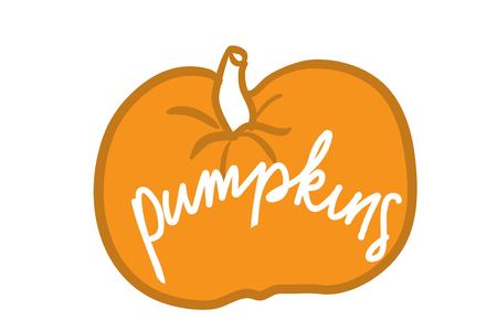 Pumpkin hand lettering for your design..のイラスト素材