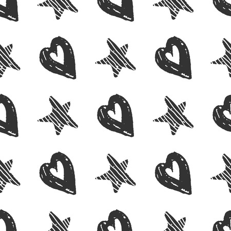 Abstract doodle seamless pattern. hand drawn elementsのイラスト素材