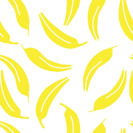 Banana seamless pattern. Vector hand drawn illustration for your designのイラスト素材