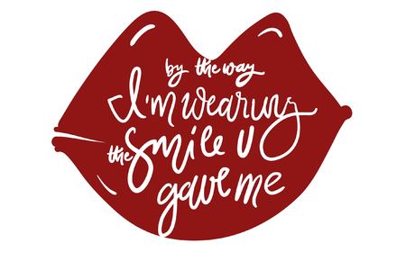 Smile quote for your design. Hand letteringのイラスト素材