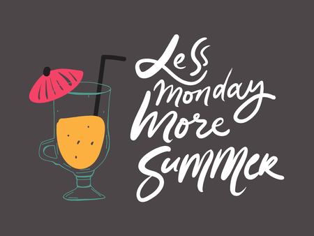 Summer hand lettering quote for your design: cards, postersのイラスト素材