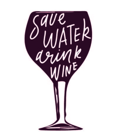 Save water, drink wine.  hand lettering sign for your desi: menu, posterss, cardsのイラスト素材