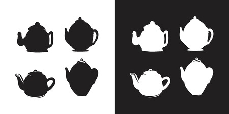 Tea pot set for your design: posters, website, menuのイラスト素材