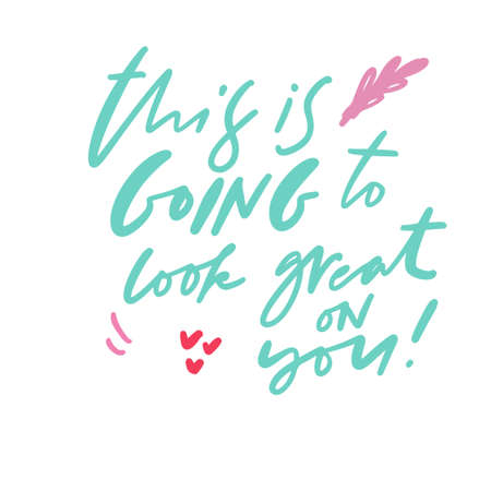 Hand lettering sign for business packaging. Vector illustrationのイラスト素材