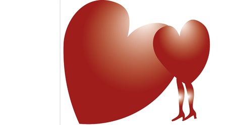 two hearts loveのイラスト素材