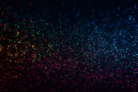 Different colors glitter bokeh shining. luxury background. AI generatedの素材