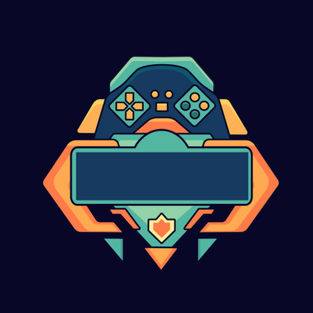 Game logo design. Video game emblem set. Joystick gamer logoのイラスト素材