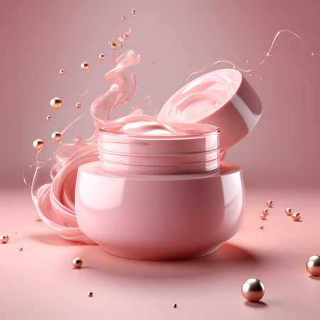 Cosmetic cream natural packaging promotional commercial photo ai generatedの素材