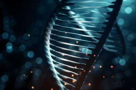 Dna spiral helix structure closeup representation conceptの素材