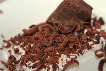 ice cream with chocolate chipsの写真素材