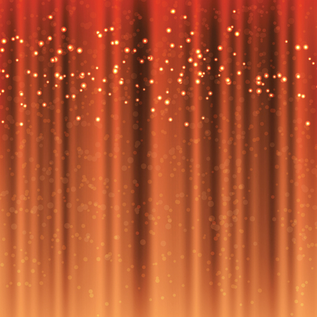 Ð¡hocolate color curtains with magical tinsel sparks, festive background with sparkles, beautiful spectacular background with elements of magicのイラスト素材