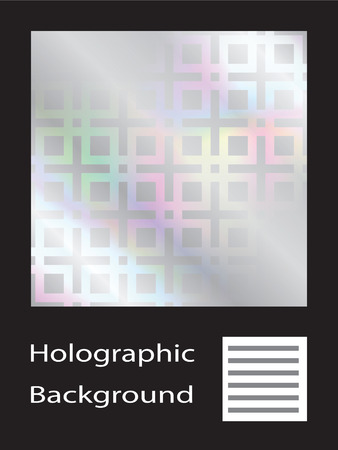 Holographic foil, abstract geometric  background, vector illustrationのイラスト素材