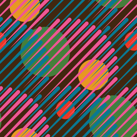 Seamless circles pattern, abstract ceamless print with circles, modern geometric backgroundのイラスト素材