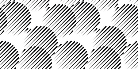 Seamless circles, seamless geometric, geo, pattern, black and white screen print textureのイラスト素材