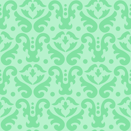 Seamless damask pattern, abstract seamless print, laser cutting pattern , screen print texture, vector  illustration in greenのイラスト素材