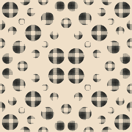 Seamless halftone pattern. Geo, geometric background, screen print texture, black and white vector graphic, seamless fabric print, seamless halftone background, digital technology backgroundのイラスト素材