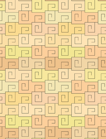 Seamless pattern in the Greek style, meander motif, greek key ethnic seamless print with meander formのイラスト素材