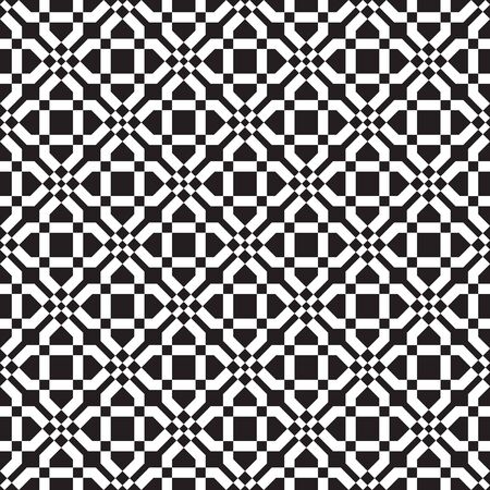 Geometric, geo, seamless pattern, oriental ornamental seamless background, black and white vector illustration.のイラスト素材