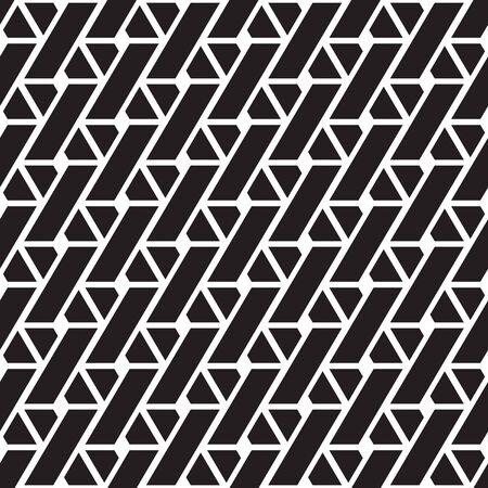 Vintage trellis pattern, seamless fabric print, linear seamless print, black and white vector illustration.のイラスト素材
