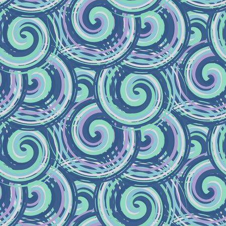 Seamless swirl pattern, seamless fabric print, creative background, vector illustrationのイラスト素材