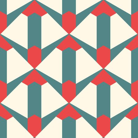 Geometric seamless pattern in color, bright geometric background, colorful vector illustration.のイラスト素材