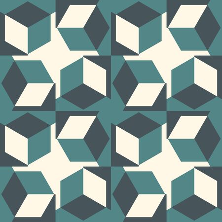 Geometric seamless pattern in color, bright geometric background, colorful vector illustration.のイラスト素材