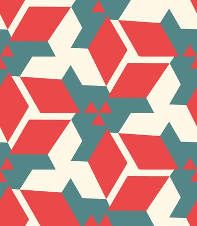 Geometric seamless pattern in color, bright geometric background, colorful vector illustration.のイラスト素材