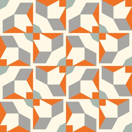 Geometric seamless pattern in color, bright geometric background, colorful vector illustration.のイラスト素材