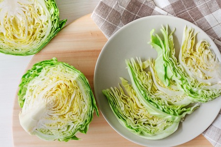 fresh chopped head of cabbage