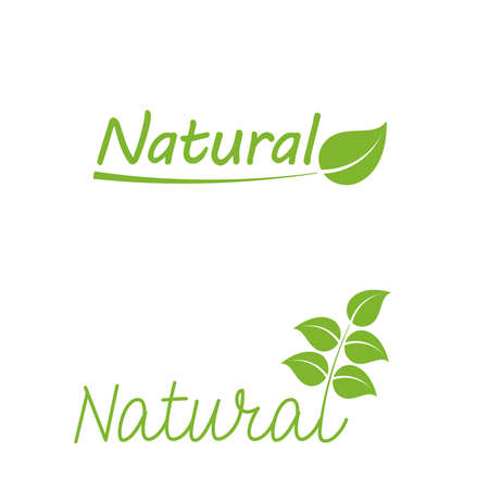 Natural product logoのイラスト素材