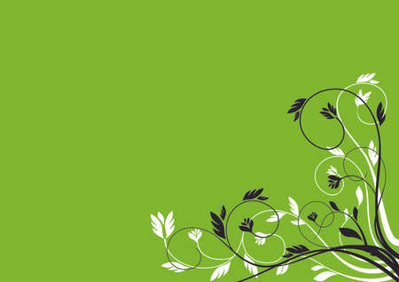 Floral green backgroundのイラスト素材