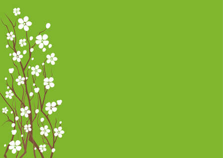 Floral green backgroundのイラスト素材