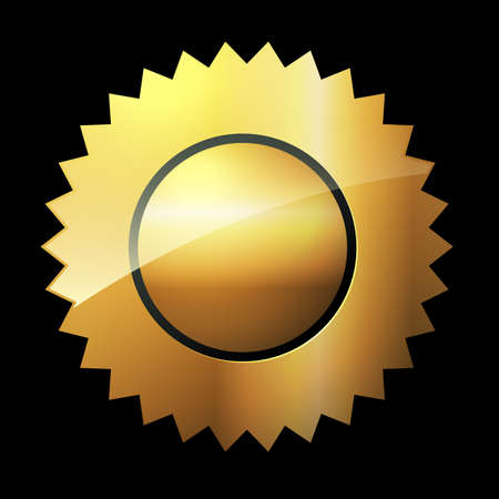 Gold stickerのイラスト素材