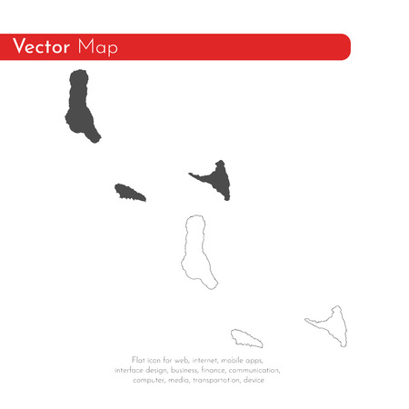 Vector map Comoros. Isolated vector Illustration. Black on White background. EPS 10 Illustration.のイラスト素材